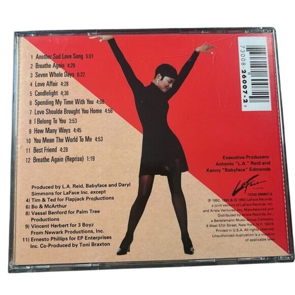 Toni Braxton - Self-titled (1993, CD) VERY GOOD - Picture 2 of 4